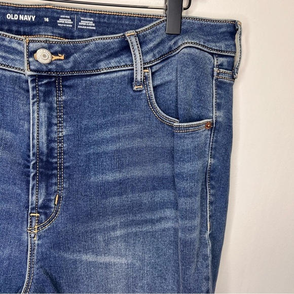 Old Navy High Rise Rockstar Super Skinny Jeans Size 16 - Picture 4 of 12